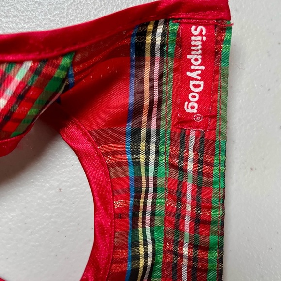 Plaid Pet Dress with Red Bow - Picture 9 of 11